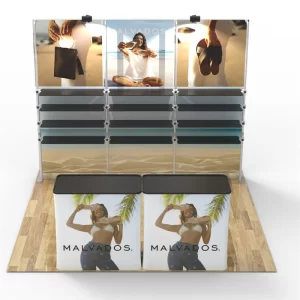 10 X 10ft Trade Show Booth with Full Shelving- Malvados