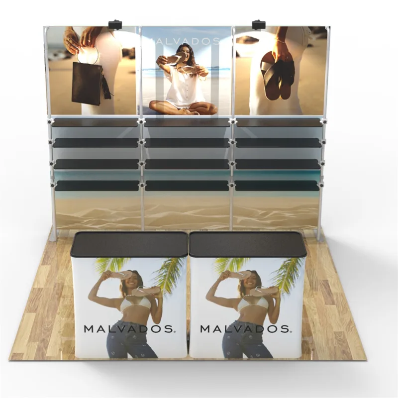10 X 10ft Trade Show Booth with Full Shelving- Malvados