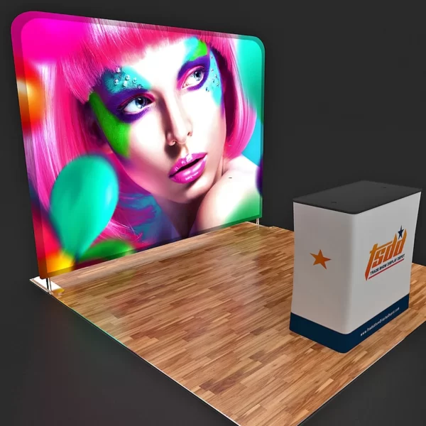 10ft Color Wave Trade Show Booth [KIT] - Trade Show Display Depot