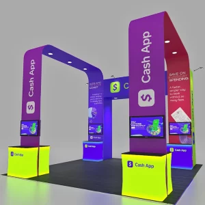 20 X 20 Double Arch Exhibit Booth - Cash App