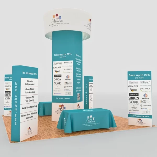 Island 20x20 Trade Show Booth - Network - Trade Show Display Depot