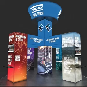 20 X 20 Island Trade Show Booth - Backlit Troax