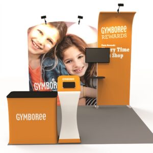 10 X 10 Ft Tension Fabric Display with Curved Display - Gymboree