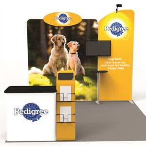 10 x 10 Trade Show Display Booth with Tapered Sign [KIT] - Pedigree