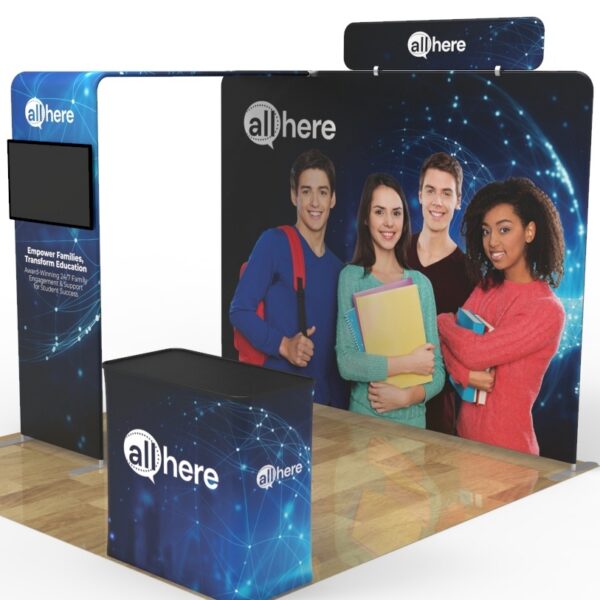 Simple Bridge Display 10 X 10 Ft. Fabric Plus Bridge Straight Wall Display - Trade Show ...