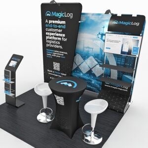 10ft Tension Fabric Booth with Slope - Magic Log