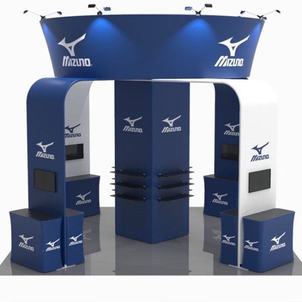 20 X 20 - 16ft Tall Trade Show Booth Arch with Round Sign - Trade Show ...