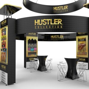 20 X 20 Island Trade Show Booth Kit  with Hanging Sign
