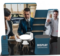 3D 10ft Fabric Exhibit with Shelving